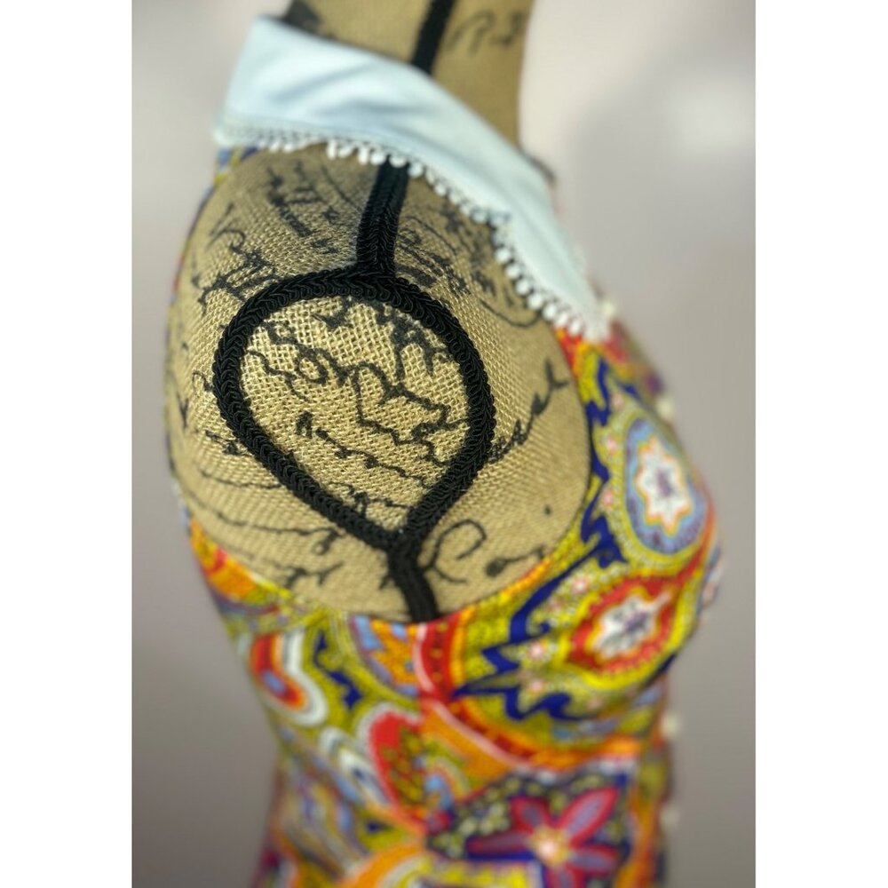 60’s Maxi Dress Hippie Boho Sz.11 (made small) Retro Flower Power Union Made - Picture 3 of 13